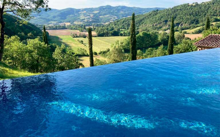 infinity pool with amazing view